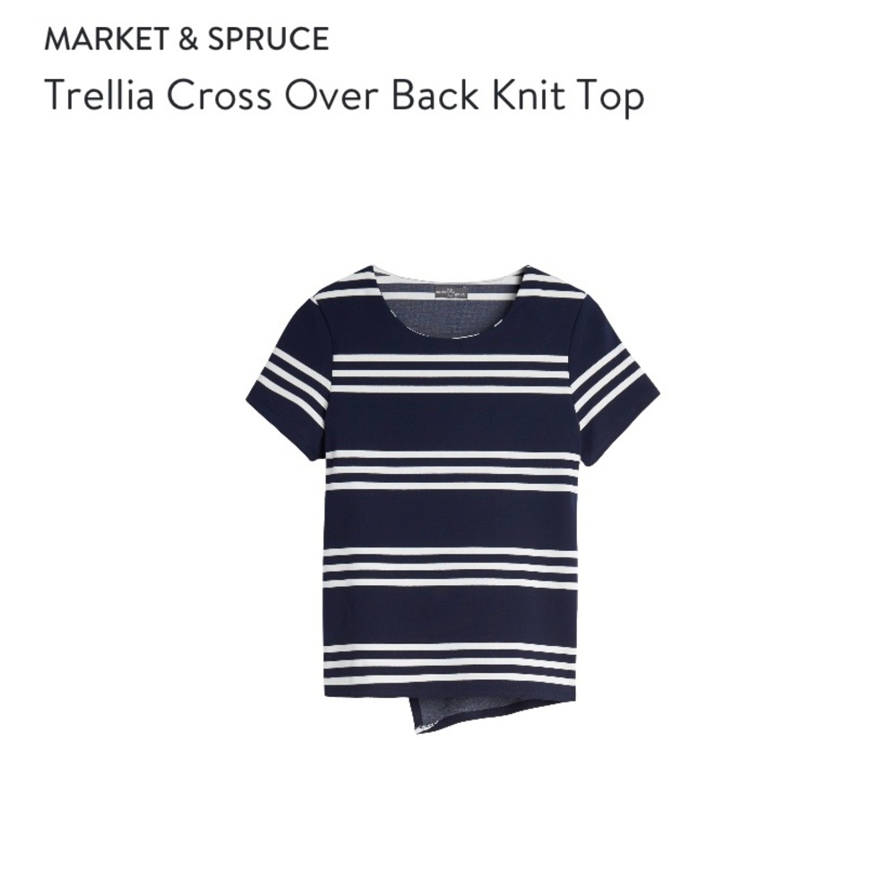 Market & Spruce Cross Back Top
